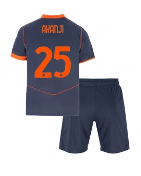 Inter Milan Manuel Akanji #25 Maglia Gara Terza Repliche 2025-26 Bambino Maniche Corte